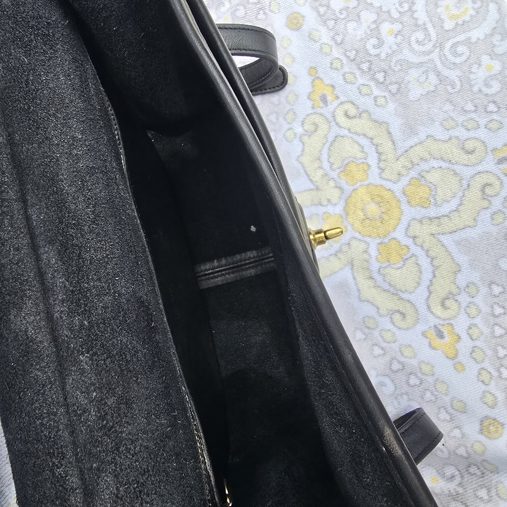 Vintage COACH WILLIS BLACK GLOVETANNED LEATHER HANDBAG #9927 - Picture 14 of 16